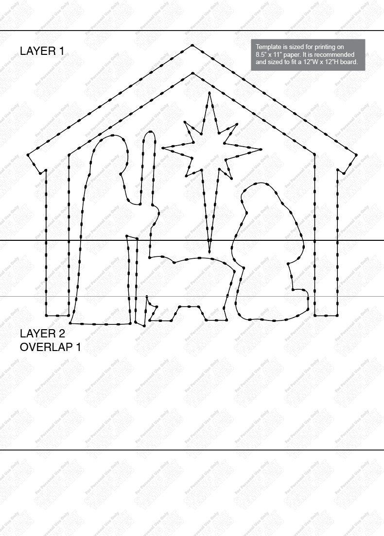 Printable Christmas String Art Templates