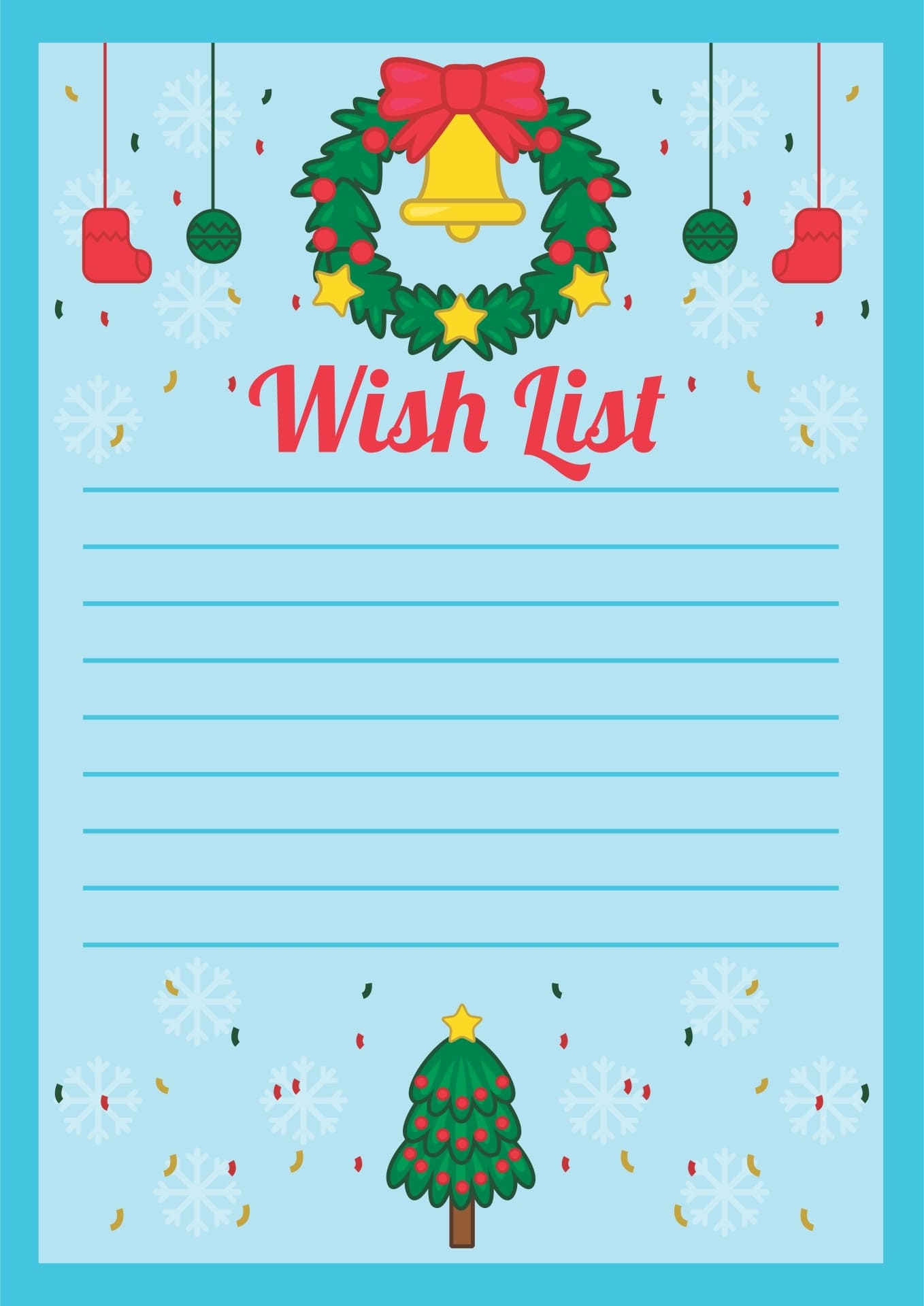 Printable Christmas Wish List Template Free Download Free Download 
