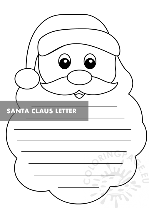 Printable Coloring Letter To Santa Template Printable Word Searches