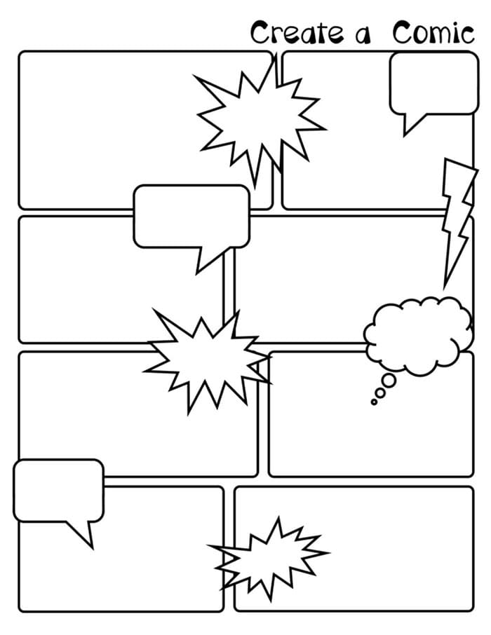 Printable Comic Strip Template Download Free Download And Print For You 