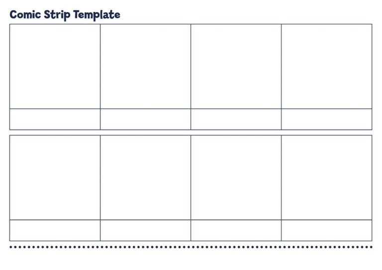 Printable Comic Strip Template Free Download And Print For You 