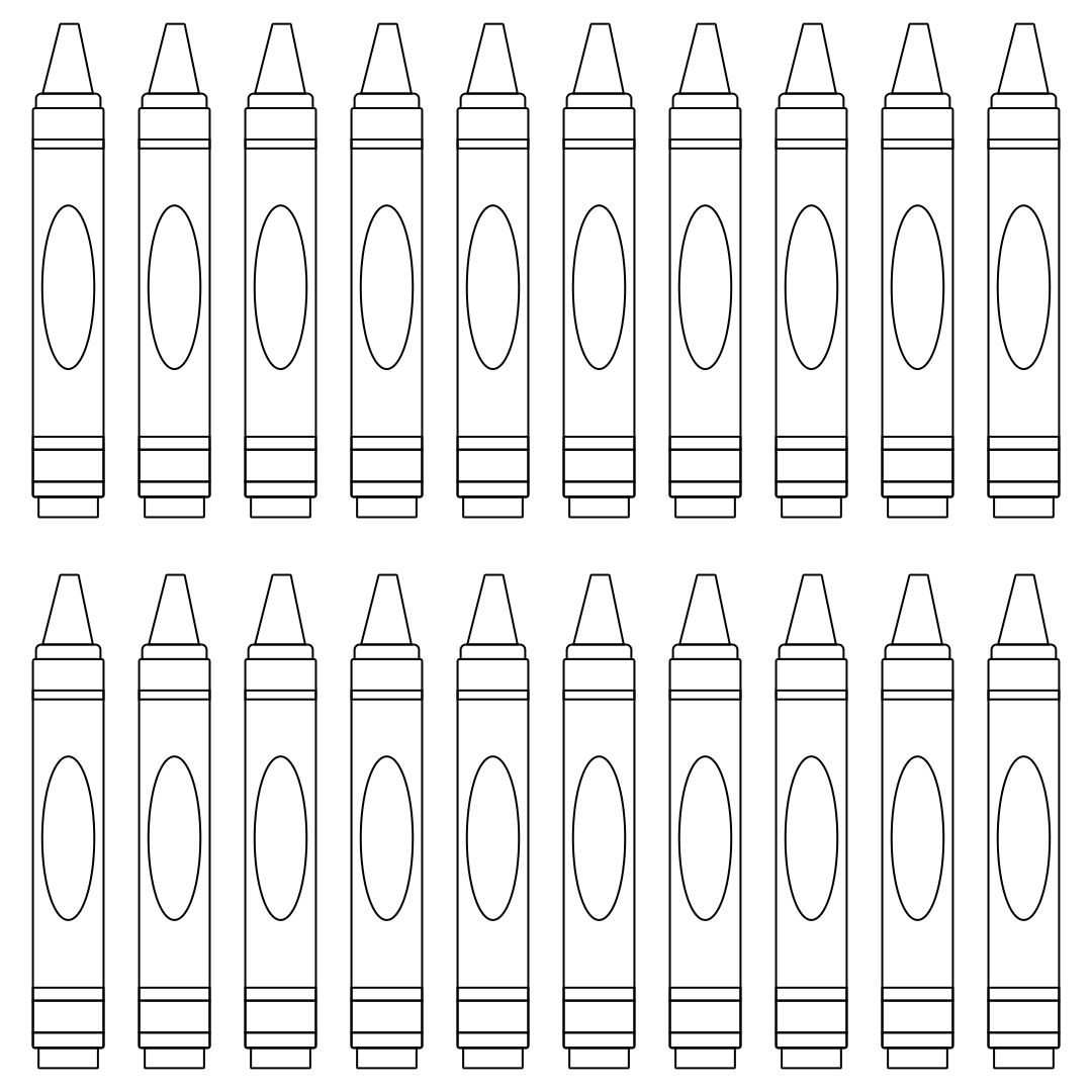 Printable Crayon Template Printable Calendar