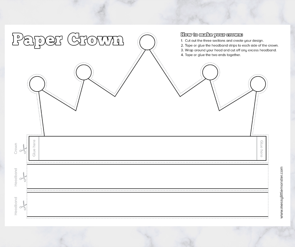 Printable Crown Craft Template Dev onallcylinders