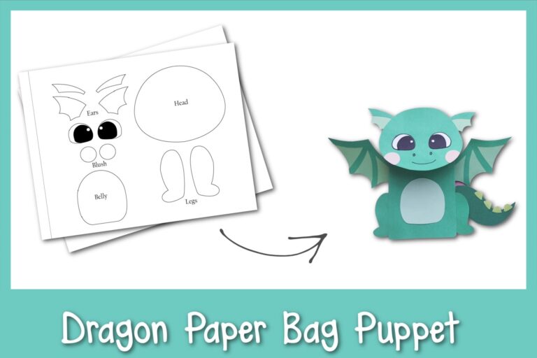 Printable Dragon Paper Bag Puppet Template Printable Templates Online 