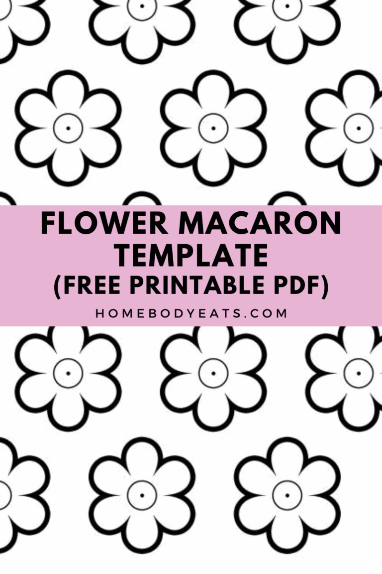 Printable Flower Macaron Piping Template For Spring Macarons