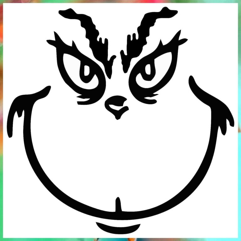 Printable Grinch Face Template Free Printable