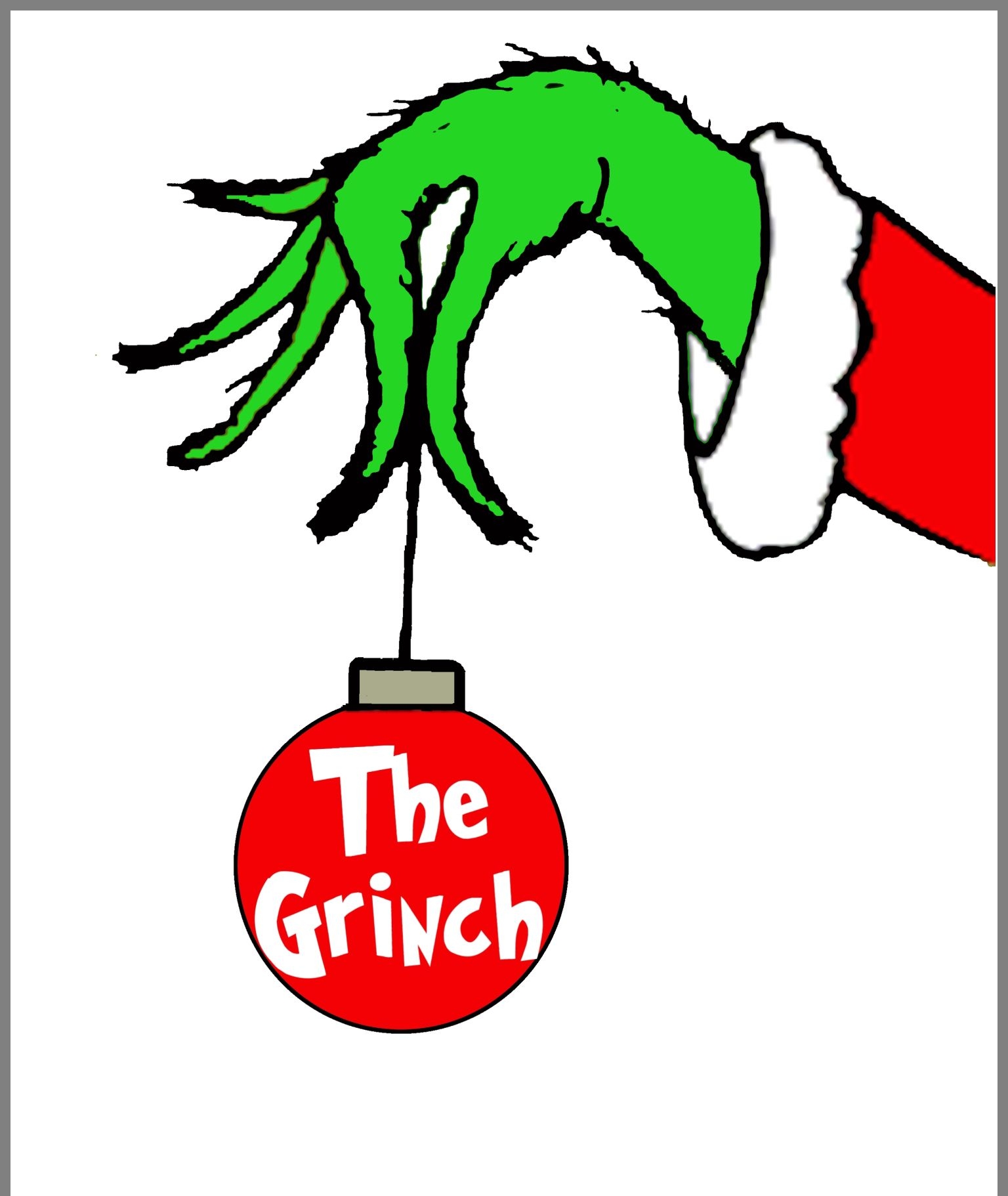 Printable Grinch Template Printable Sight Words List
