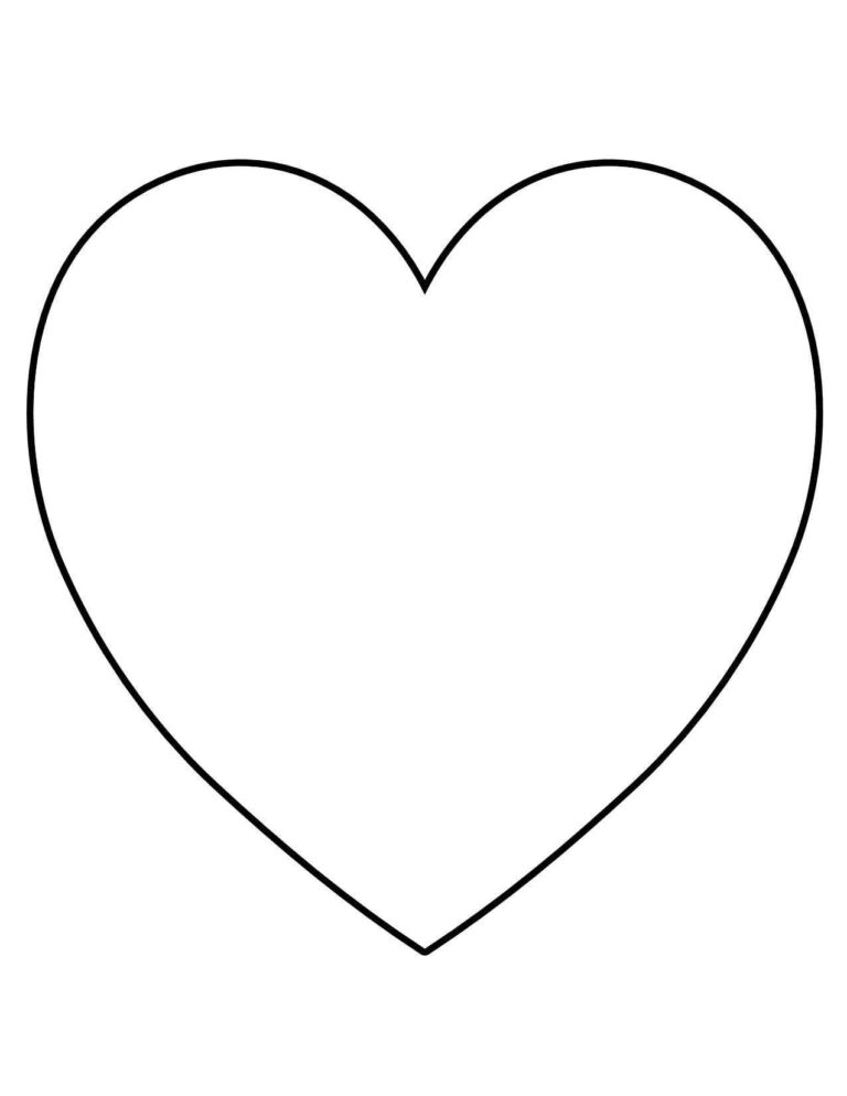 Printable Heart Shape Template ClipArt Best