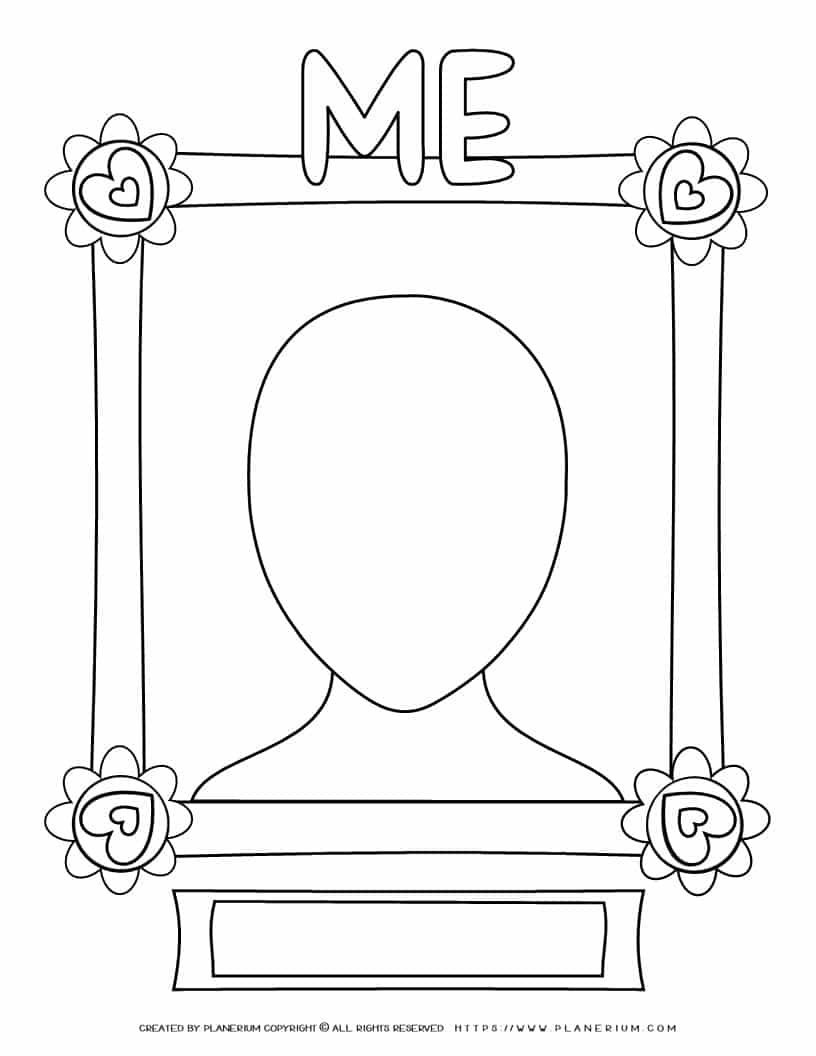 Printable Kindergarten Self Portrait Template Printable Templates 