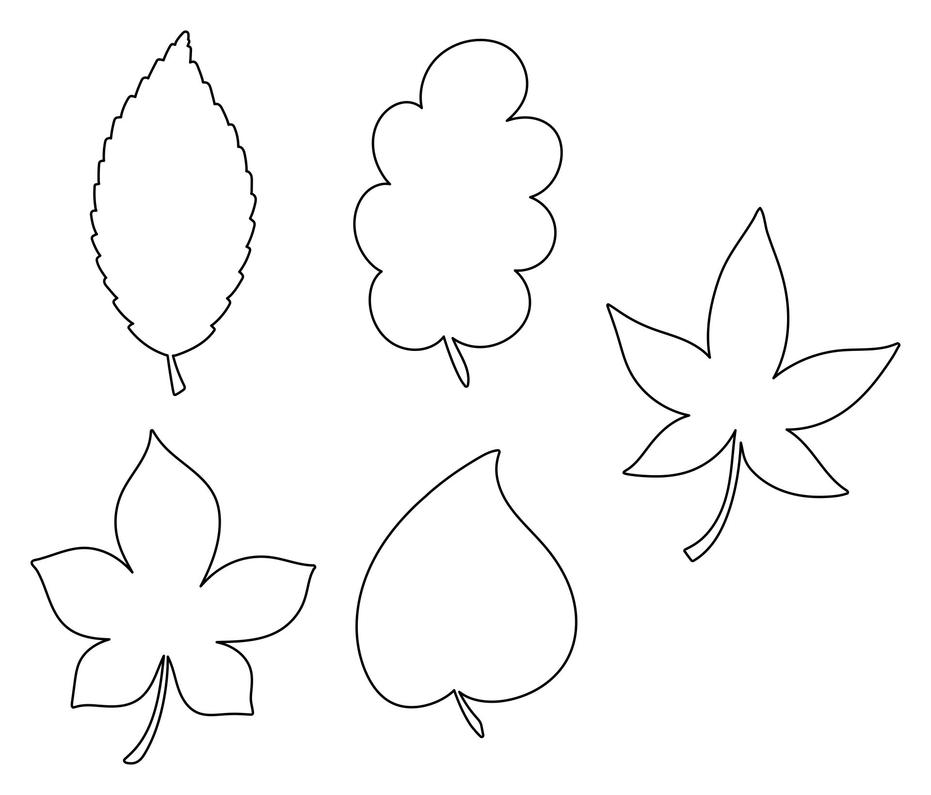 Printable Leaves Template