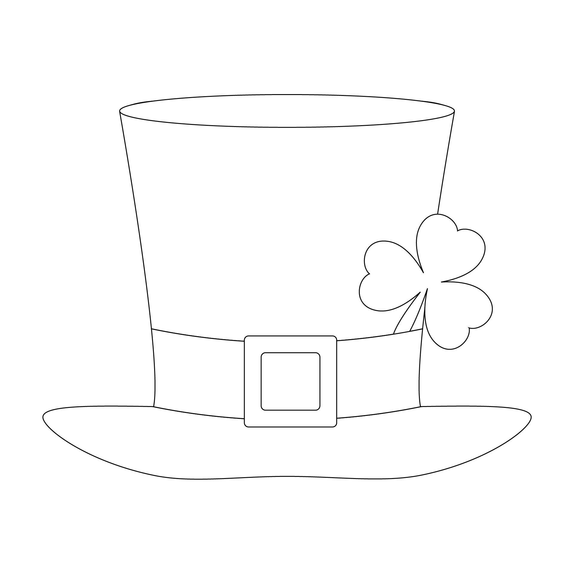 Printable Leprechaun Hat Template Content Calendar Template
