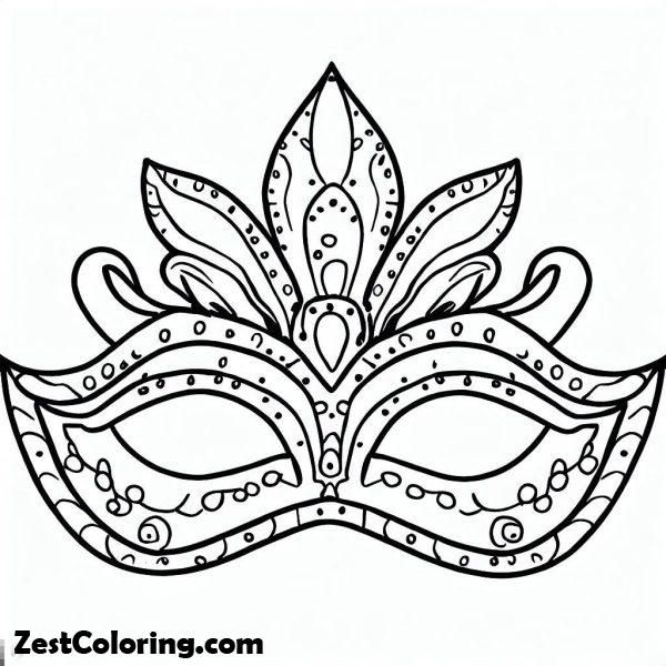 Printable Mardi Gras Mask For The Fest Coloring Page 2 Mardi Gras 