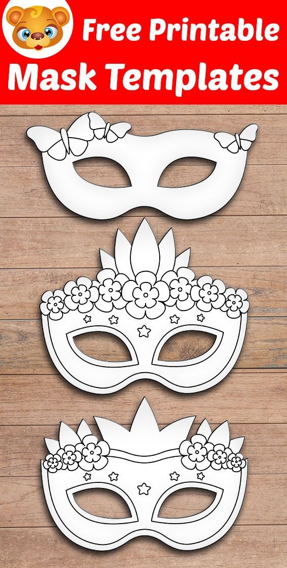 Printable Masquerade Mask Template Content Calendar Template