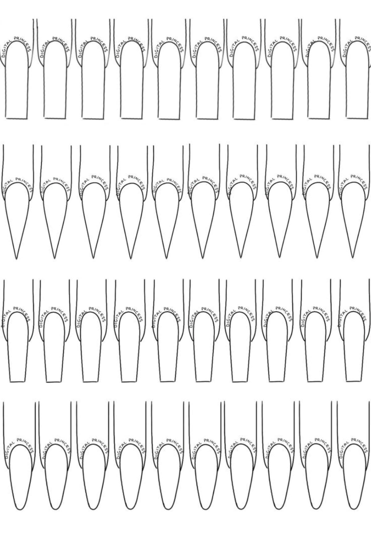 Printable Nail Art Templates Printable Nail Design Template