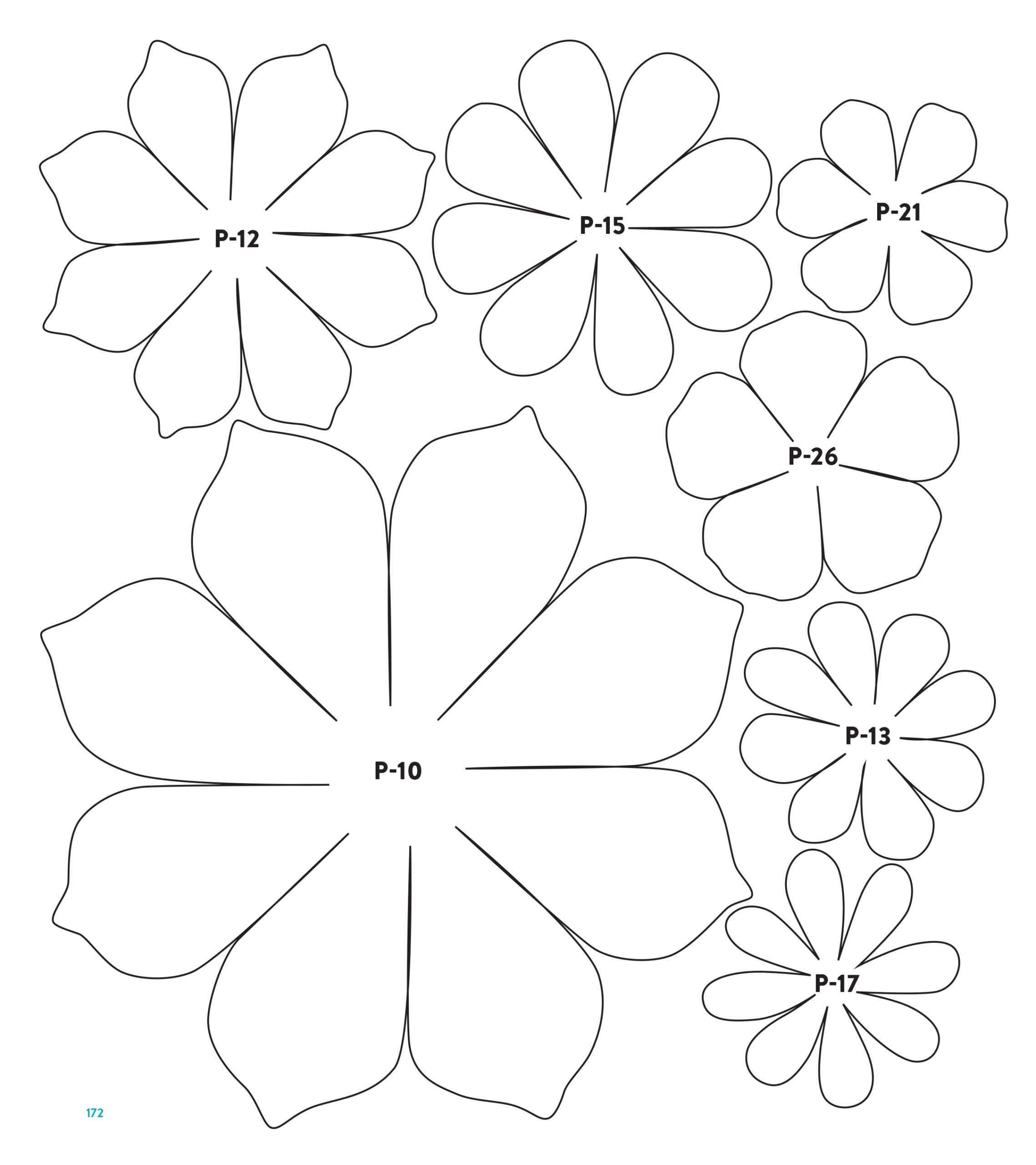 Printable Paper Flower Template