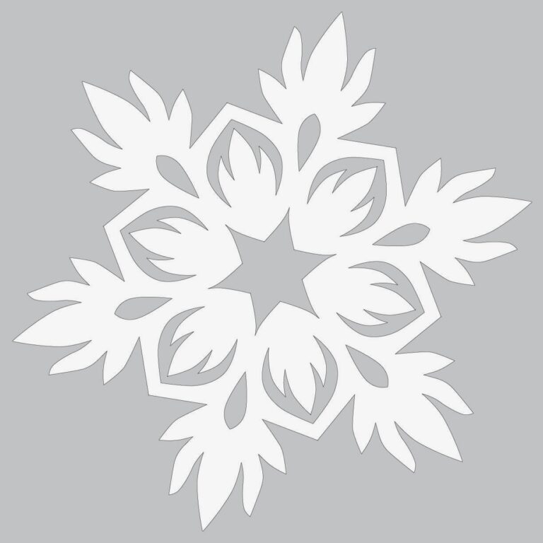 Printable Paper Snowflake Template