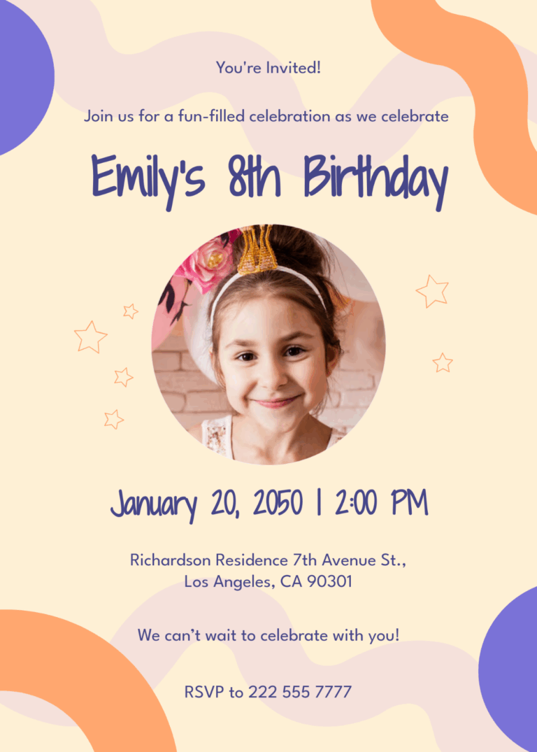 Printable Photo Birthday Invitation Templates Free Printable 