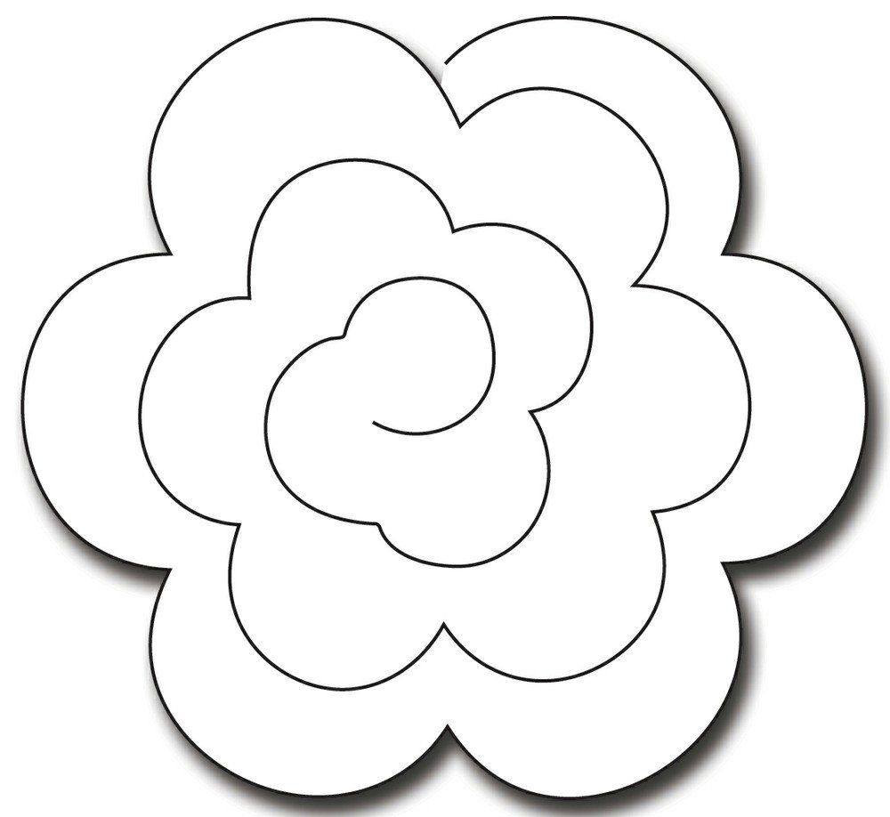 Printable Rolled Paper Flower Template Content Calendar Template