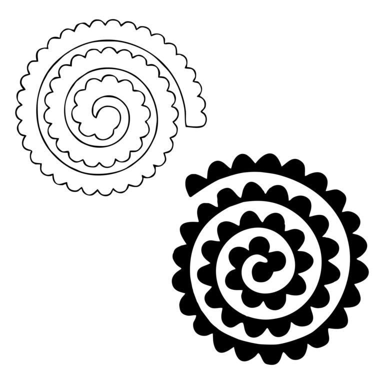 Printable Rolled Paper Flower Template Printable Templates Online By 