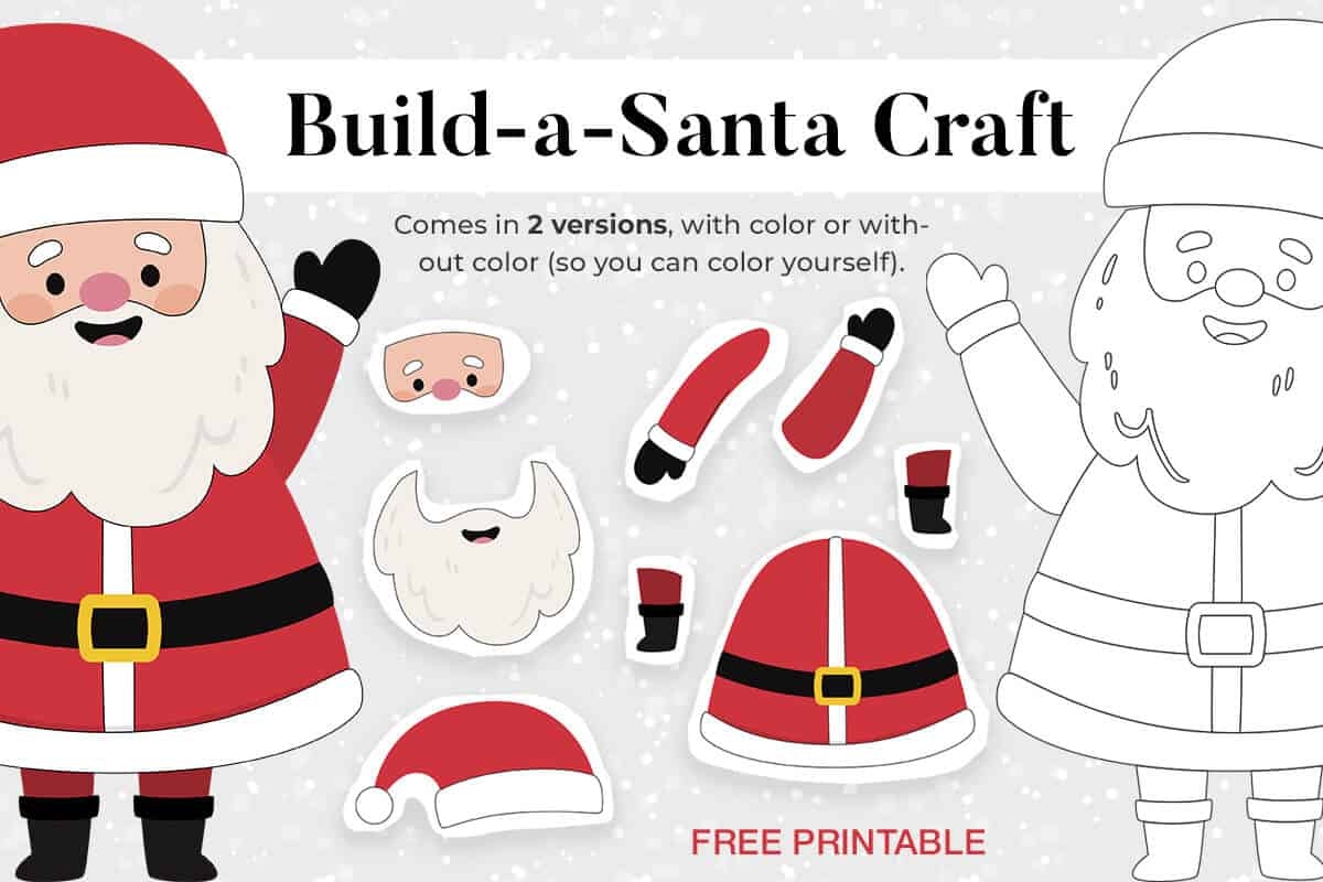 Printable Santa Claus Template Craft Printable JD