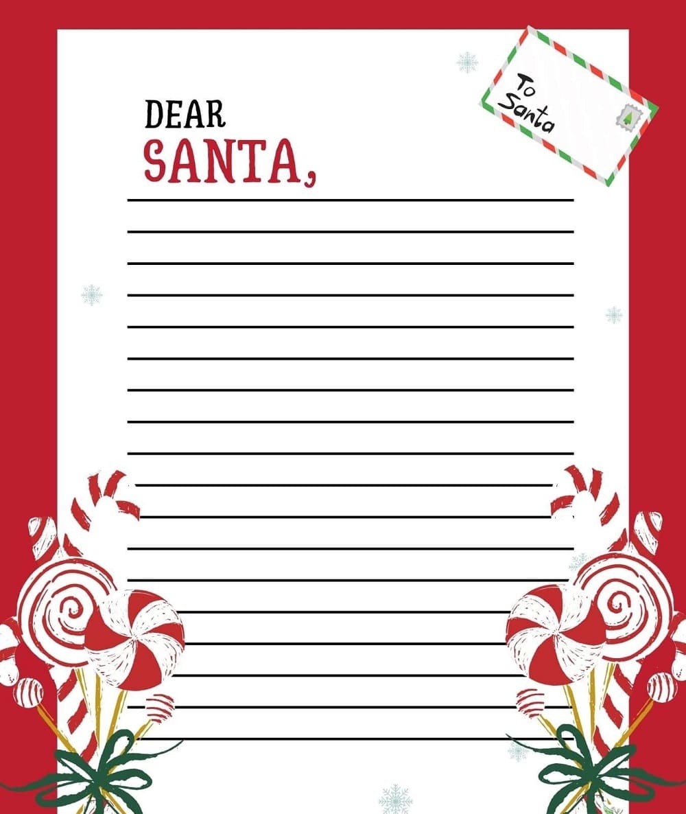 Printable Santa Letter Basic Template Free Download And Print For You 