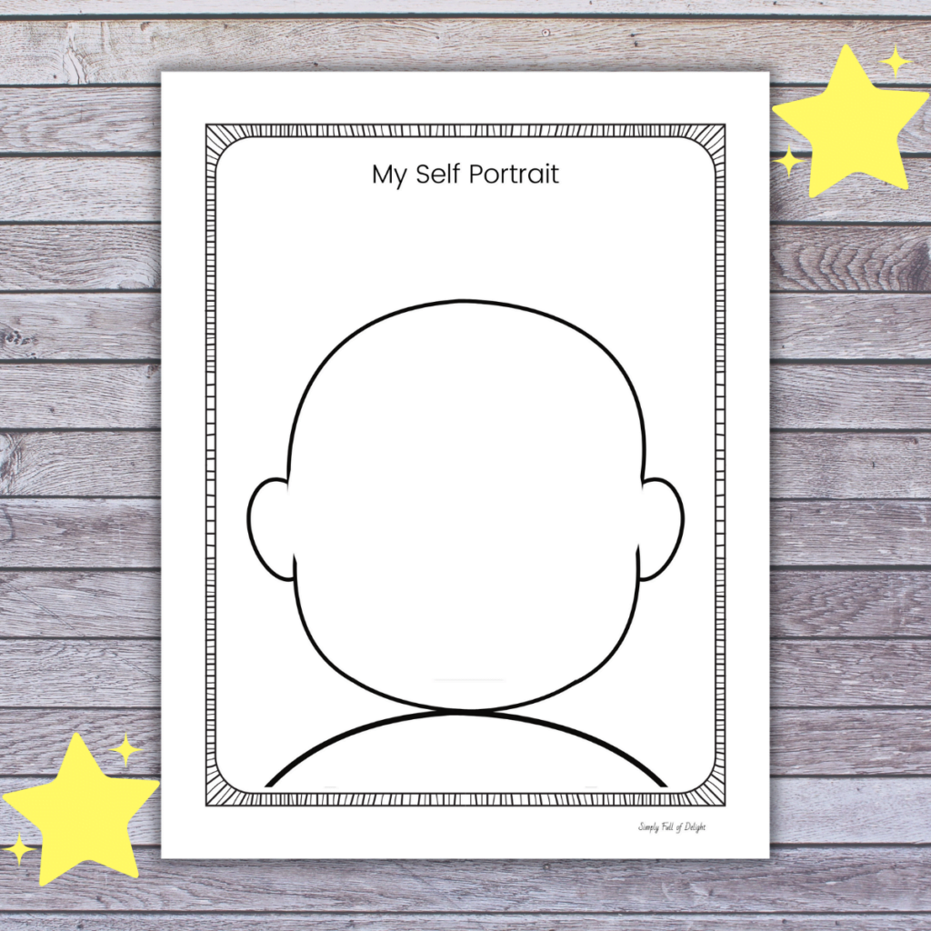Printable Self Portrait Template Free Printable