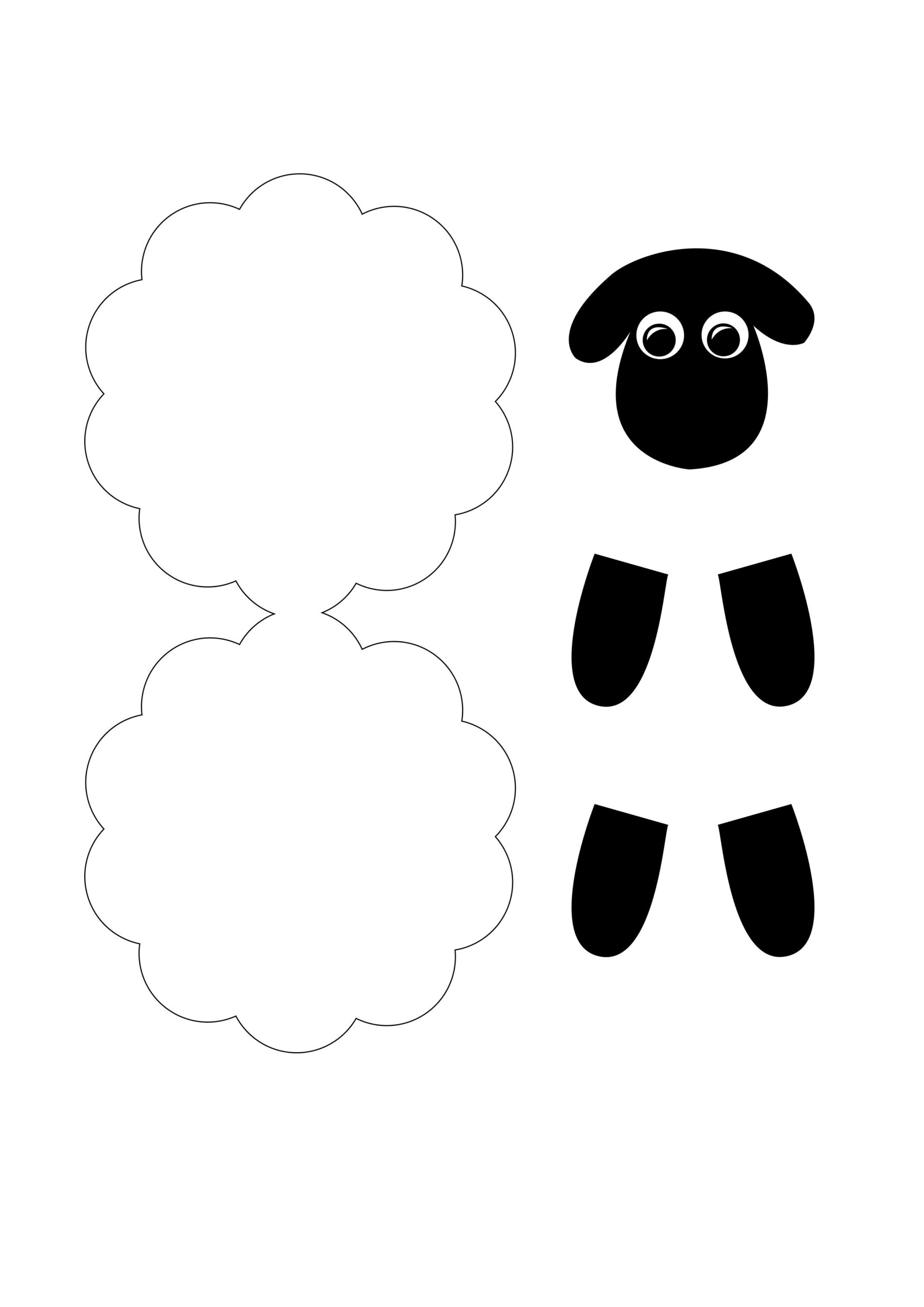 Printable Sheep Template Content Calendar Template