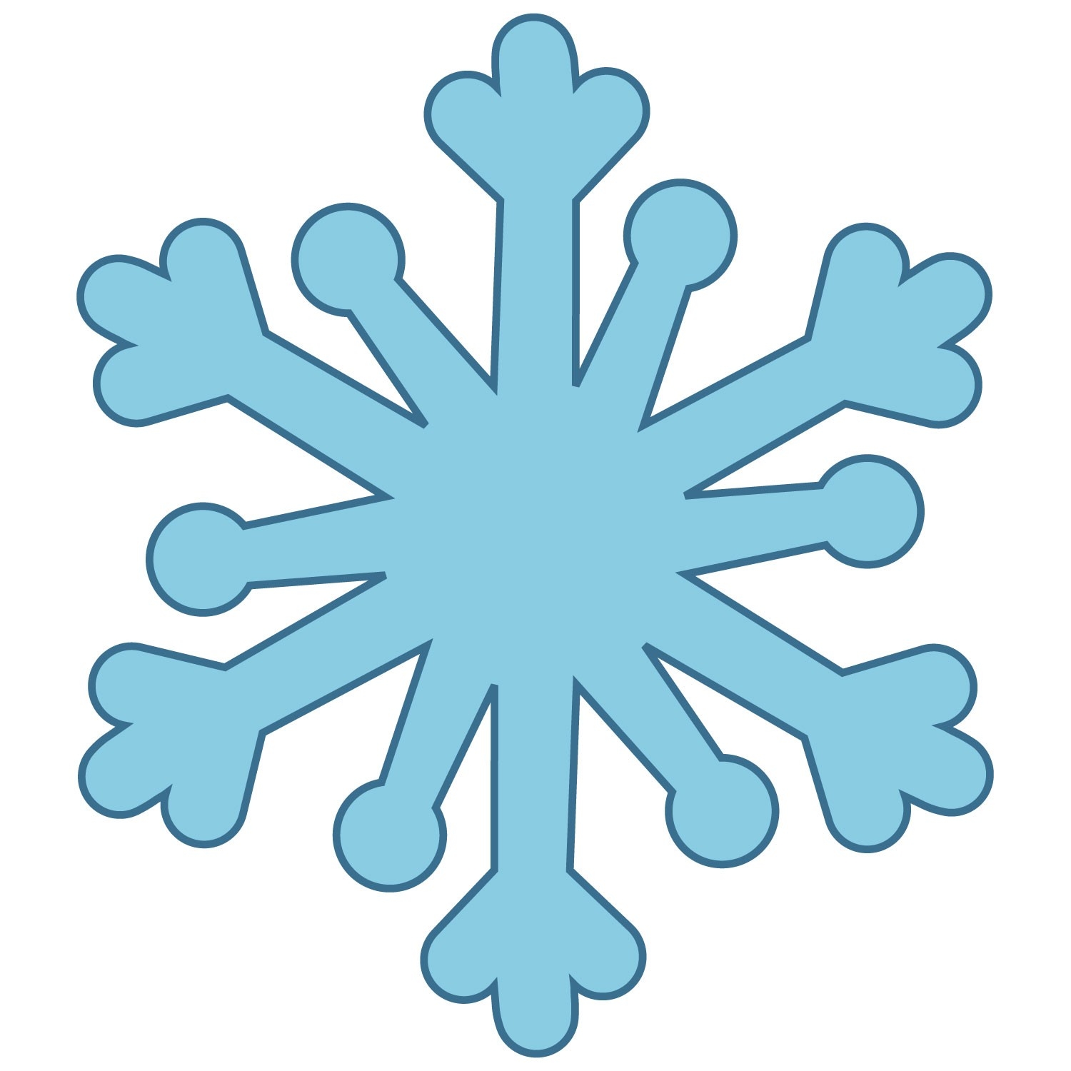 Printable Snowflakes Template