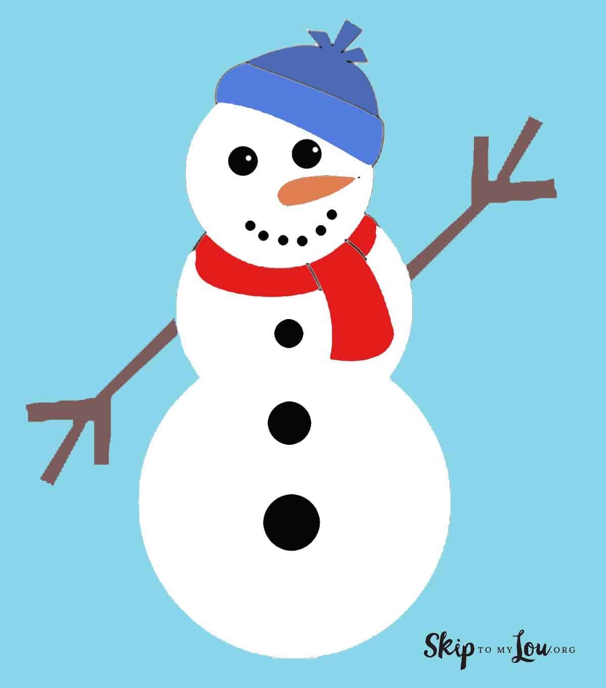 Printable Snowman Template CheerfulPixels