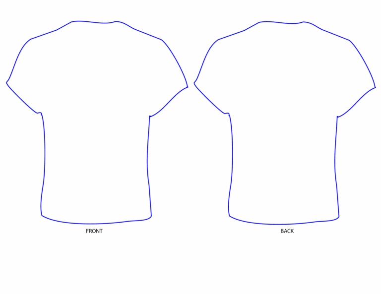 Printable T shirt Template Cliparts co