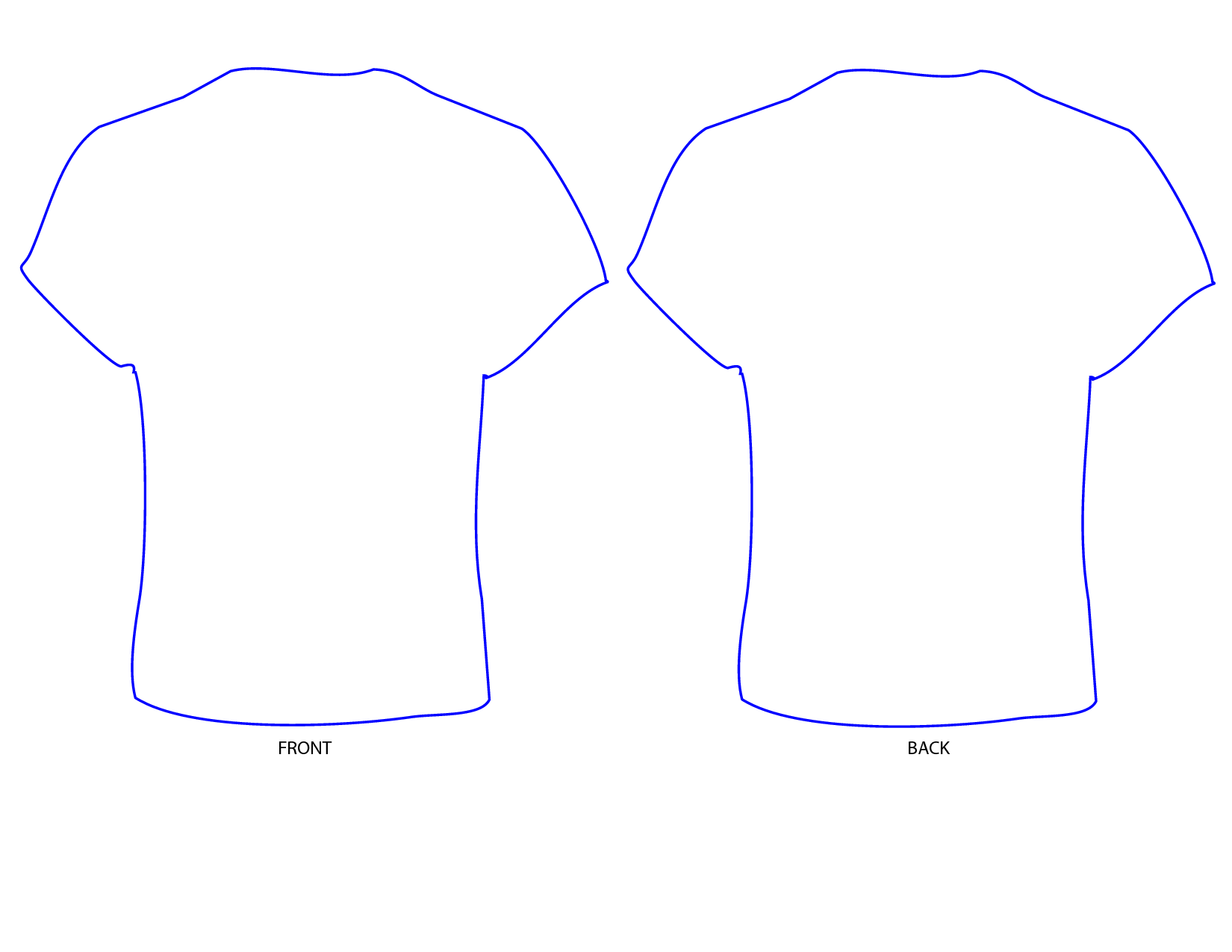 Printable T shirt Template Cliparts co