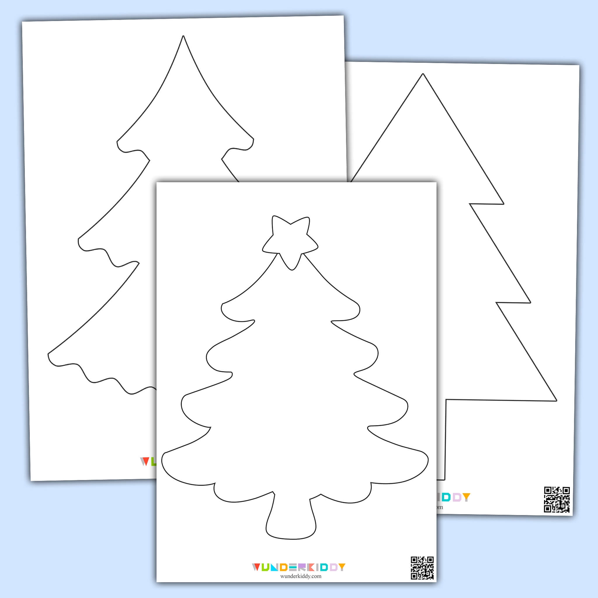 Printable Template Christmas Tree FREE Printable A Z