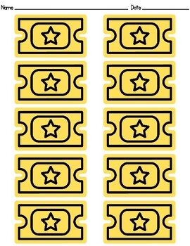 Printable Tickets Template By HenRyCreated TPT