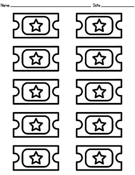 Printable Tickets Template By HenRyCreated TPT