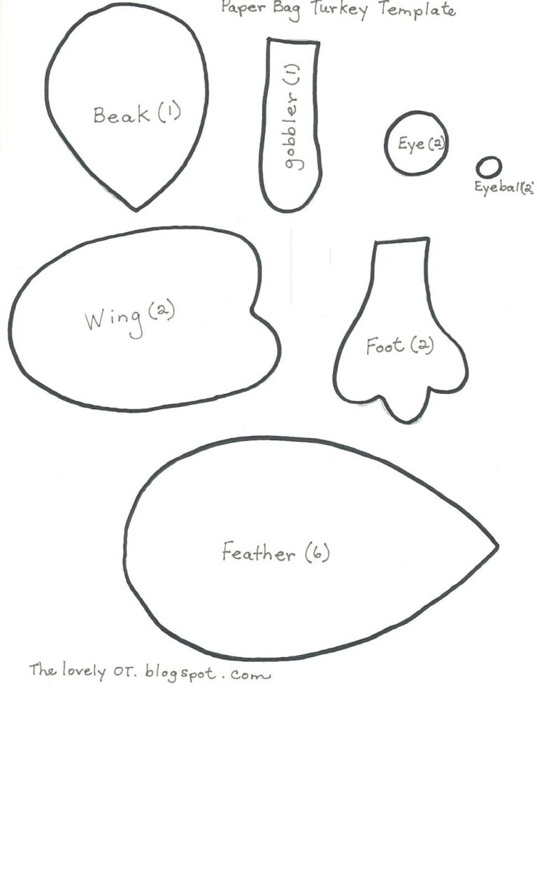 Printable Turkey Body Template