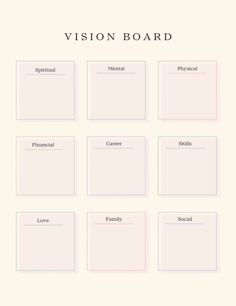 Printable Vision Board Template Free Free Download And Print For You 