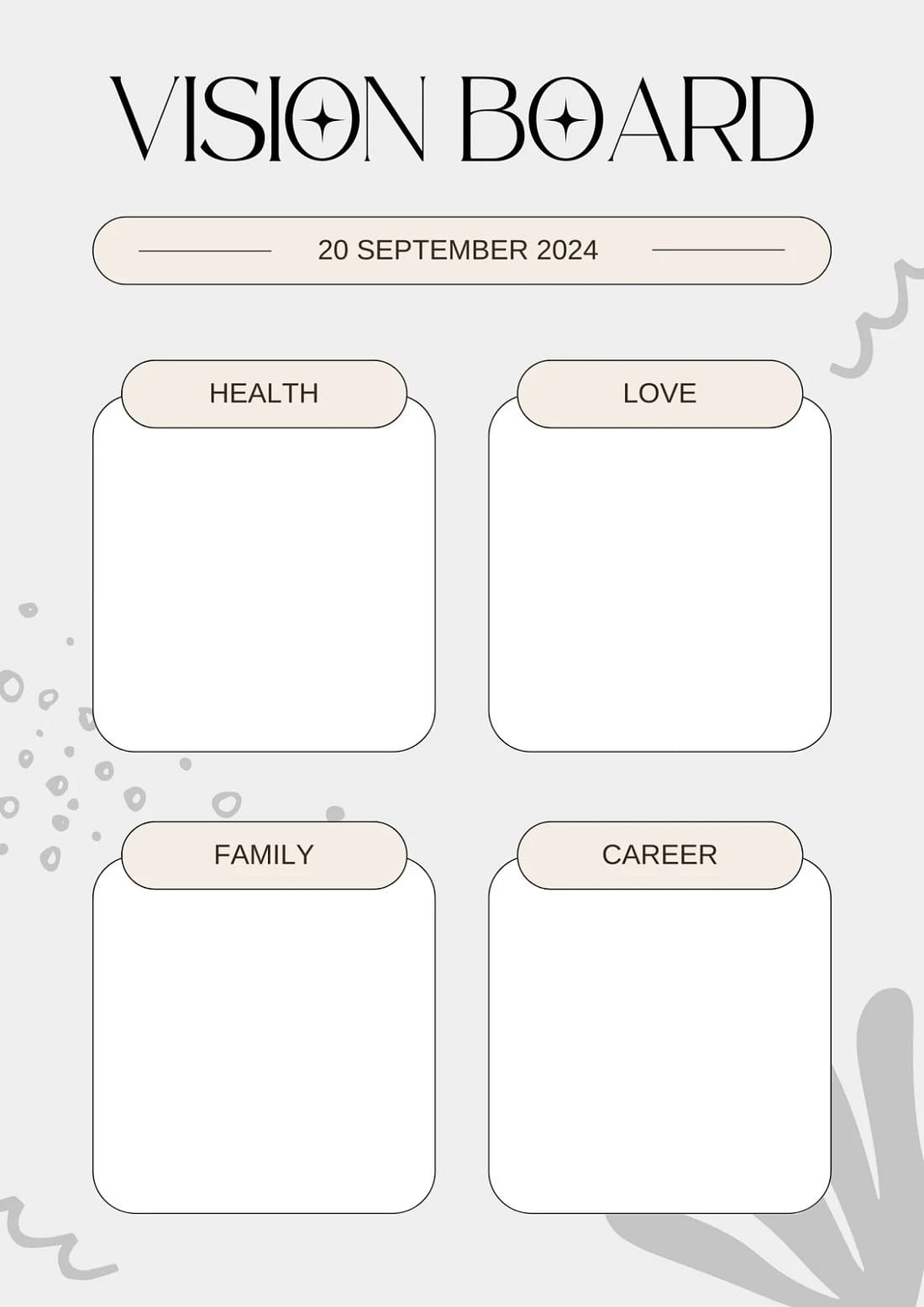 Printable Vision Board Template PrintableLib