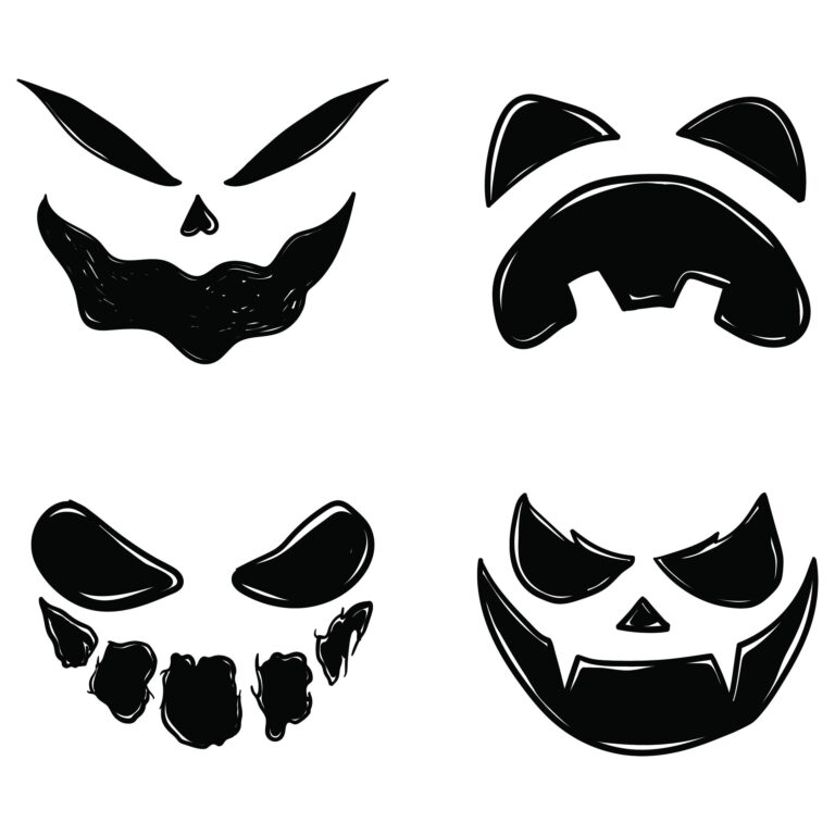 Scary Printable Pumpkin Carving Templates Printable Calendars AT A GLANCE