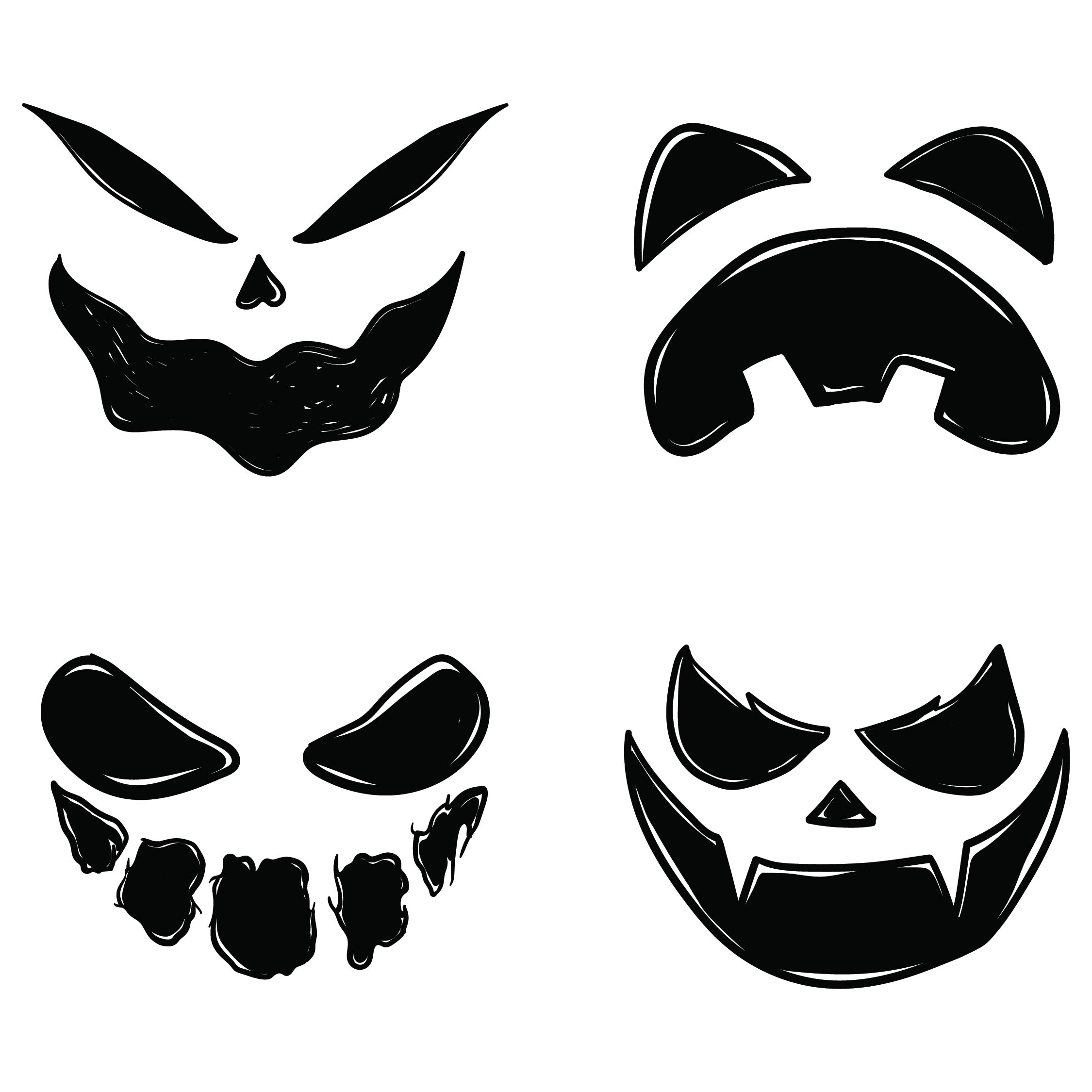 Scary Printable Pumpkin Carving Templates Printable Calendars AT A GLANCE