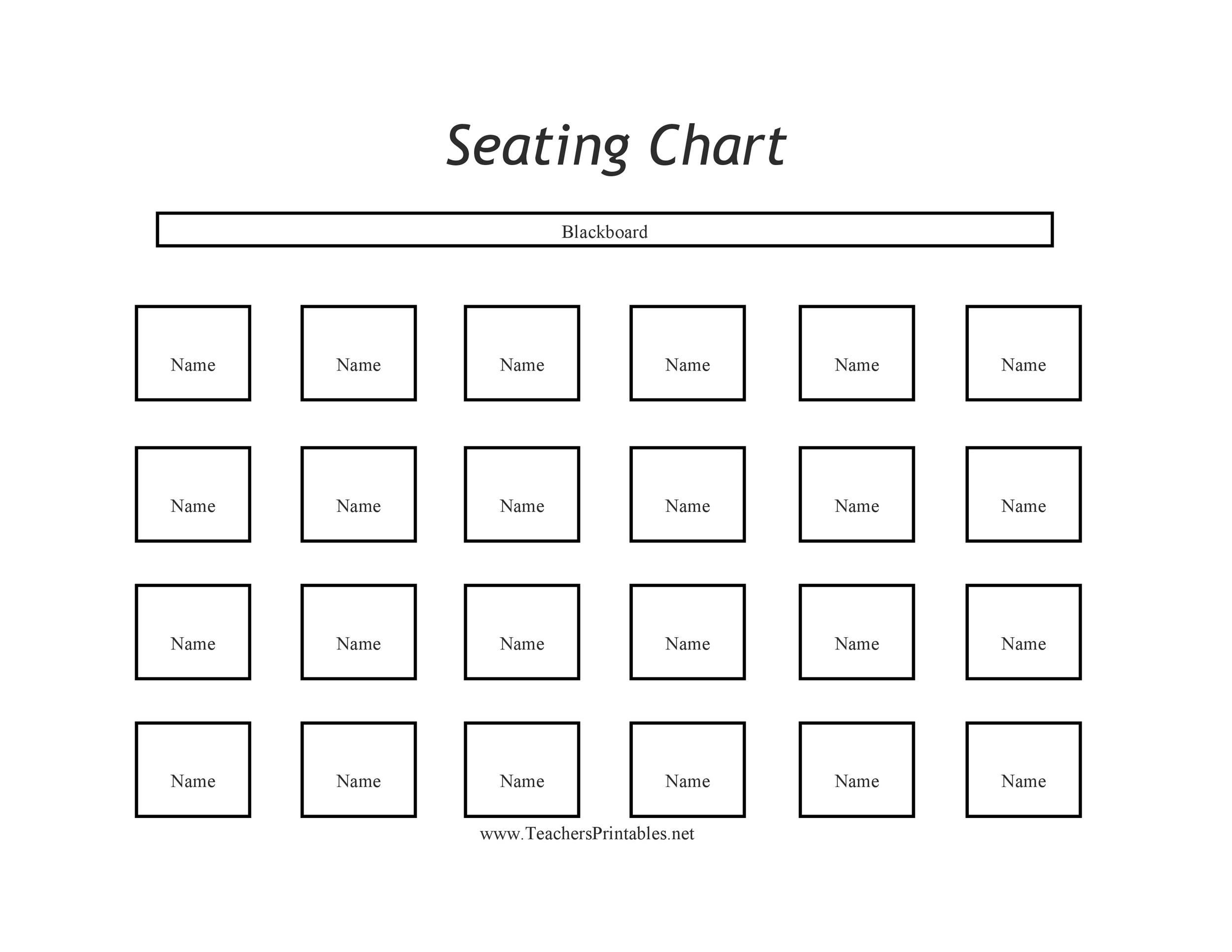 Seating Chart Template Free Printable Printable Templates