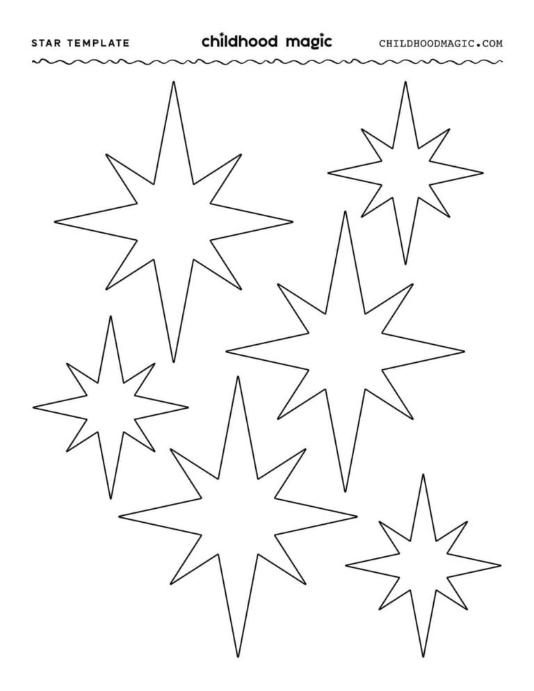 Star Template Childhood Magic Worksheets Library