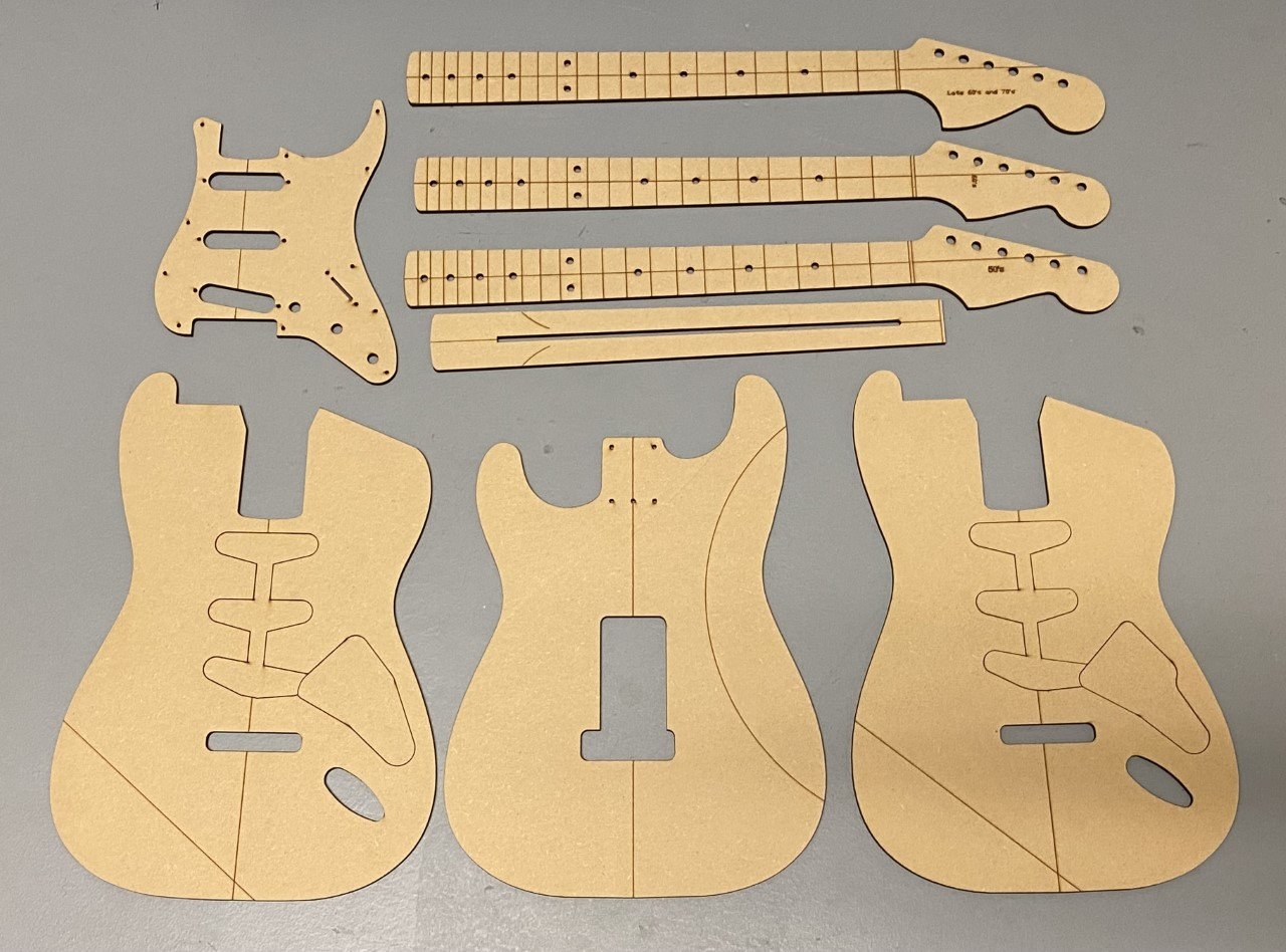 Stratocaster Template Package 50s 60s 70s Complete Guitar 