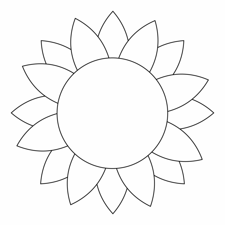 Sunflower Cut Out Template 10 Free PDF Printables Printablee