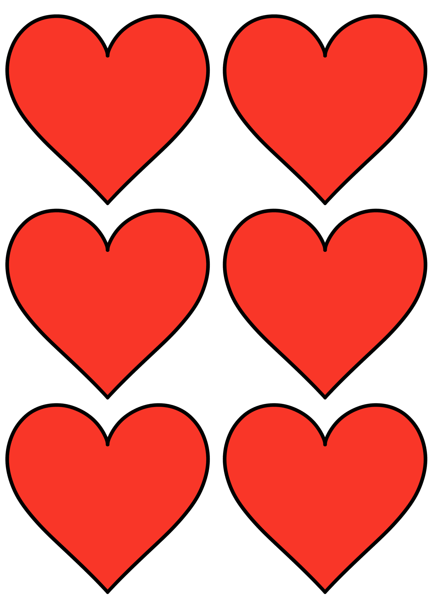 Template Free Printable Small Hearts